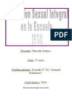 Educación Sexual Integral en Las Escuelas (ESI)