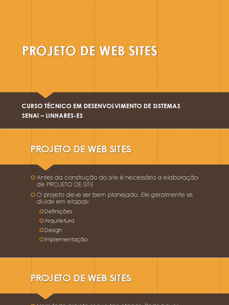 2 - Projeto de Web Sites | PDF | Internet | Informática