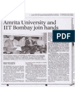 Amrita University and IIT-Bombay Joins Hands-The New Indian Express
