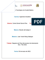 Diagrama de flujo del proceso de reinscripción en el TEC