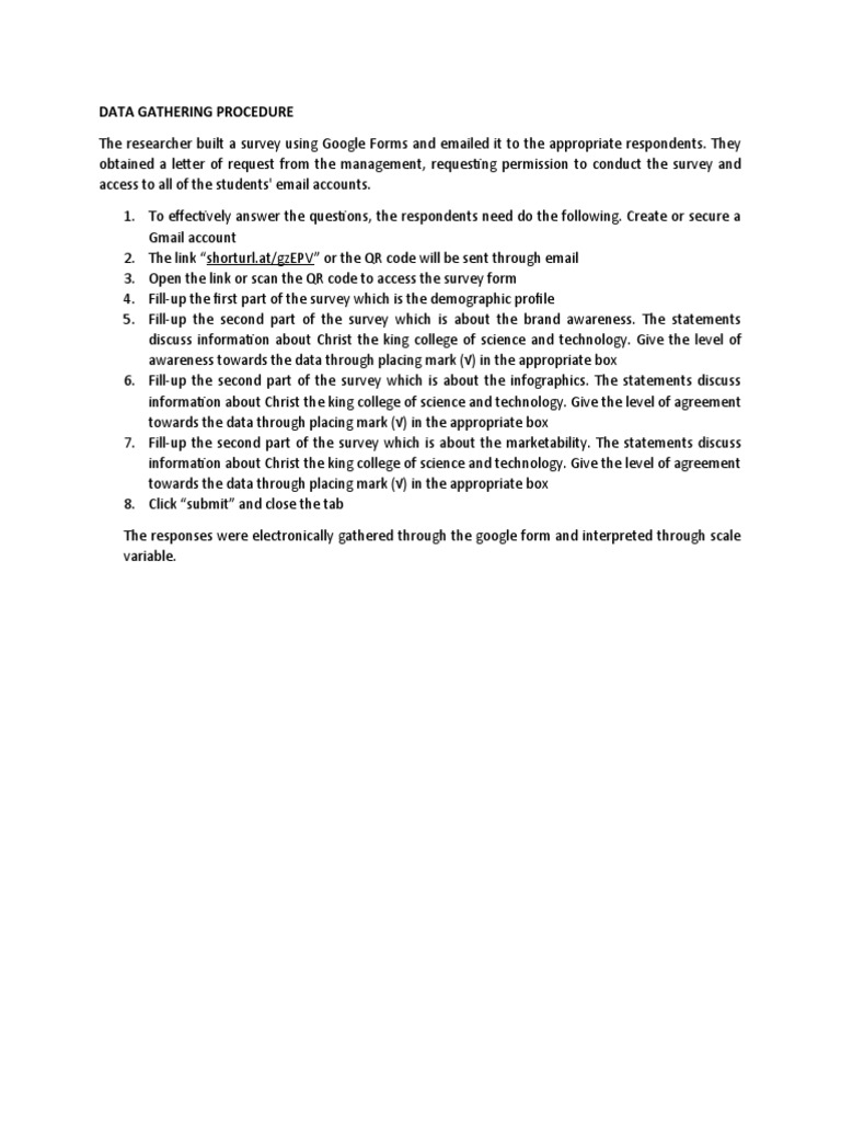 Data Gathering Procedure PDF