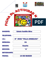 FICHA DE LA ACTIVIDAD SOCIOEMOCIONAL NRO 01 - 4A Lunes