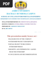 Ambo University Hachalu Hundessa Campus: School of Civil and Environmental Engineering