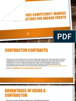 Manage Contractors For Indoor Events