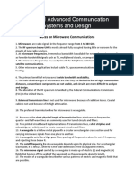 ECE 121 Advanced Communication Systems and Design: Notes On Microwave Communications