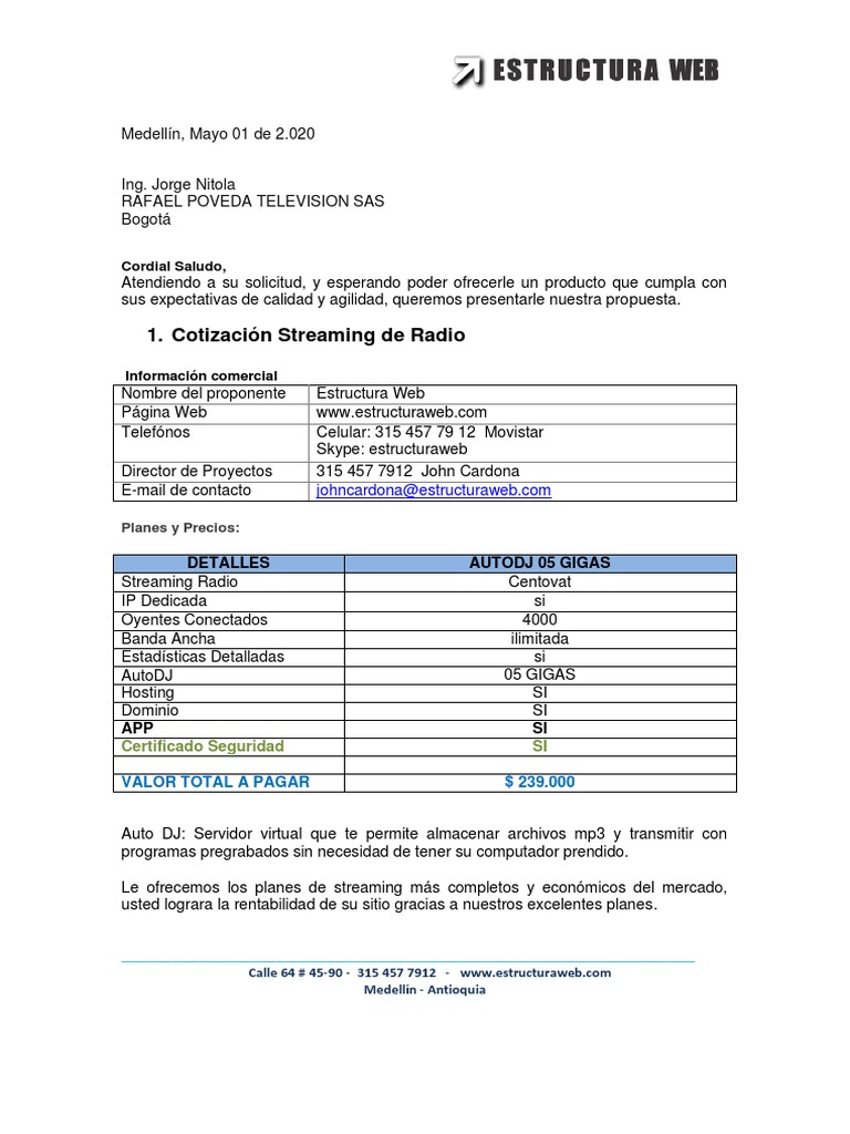 Streaming de Radio | PDF | Streaming Media | Informática