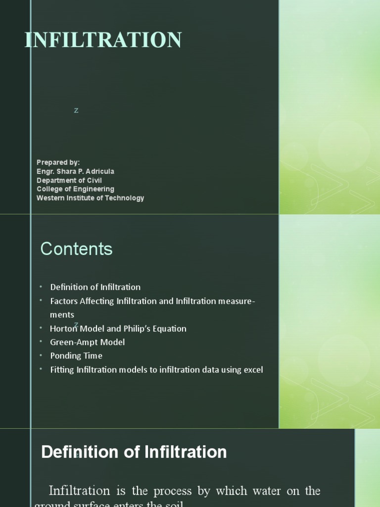 Infiltration | PDF