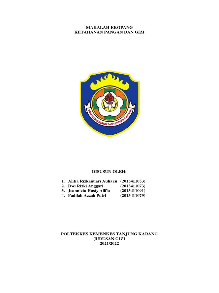 Ketahanan Pangan dan Gizi di Indonesia | PDF | Ilmu Sosial | Kesehatan ...