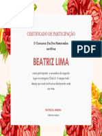 Certificado Beatriz
