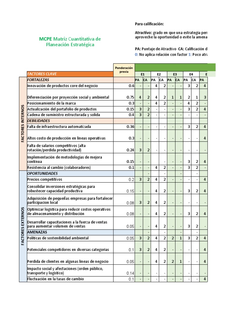 Matriz Mcpe | PDF | Logística | Gestión de tecnología de la información