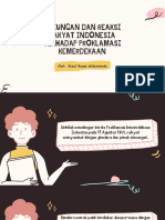 Dukungan Dan Reaksi Rakyat Indonesia Terhadap Proklamasi Kemerdekaan