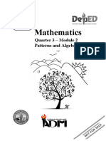 Mathematics: Quarter 3 - Module 2 Patterns and Algebra