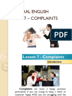 Lesson 7 Complaints