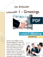 General English: Lesson 1 - Greetings