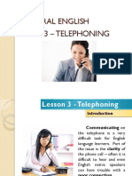 General English: Lesson 3 - Telephoning