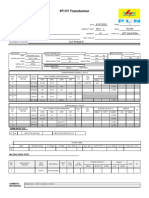 PT/VT Transformer: Asset Parameters MFR Data Asset Ratings
