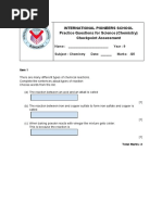 Atomic Structure Past Paper Questions | PDF | Atoms | Chemical Elements