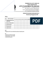 Form Monitoring Sasaran Keselamatan Pasien