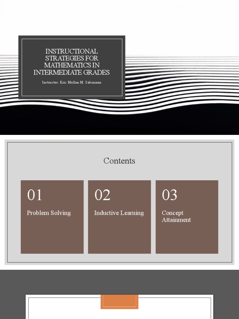 Instructional Strategies For Mathematics in Intermediate Grades 1 | PDF ...