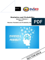 Statistics and Probability: Quarter 3 Module 1 (Week 1) Random Variables and Probability Distributions
