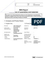 MDS Report Substances of Assemblies and Materials: 1. Company and Product Name