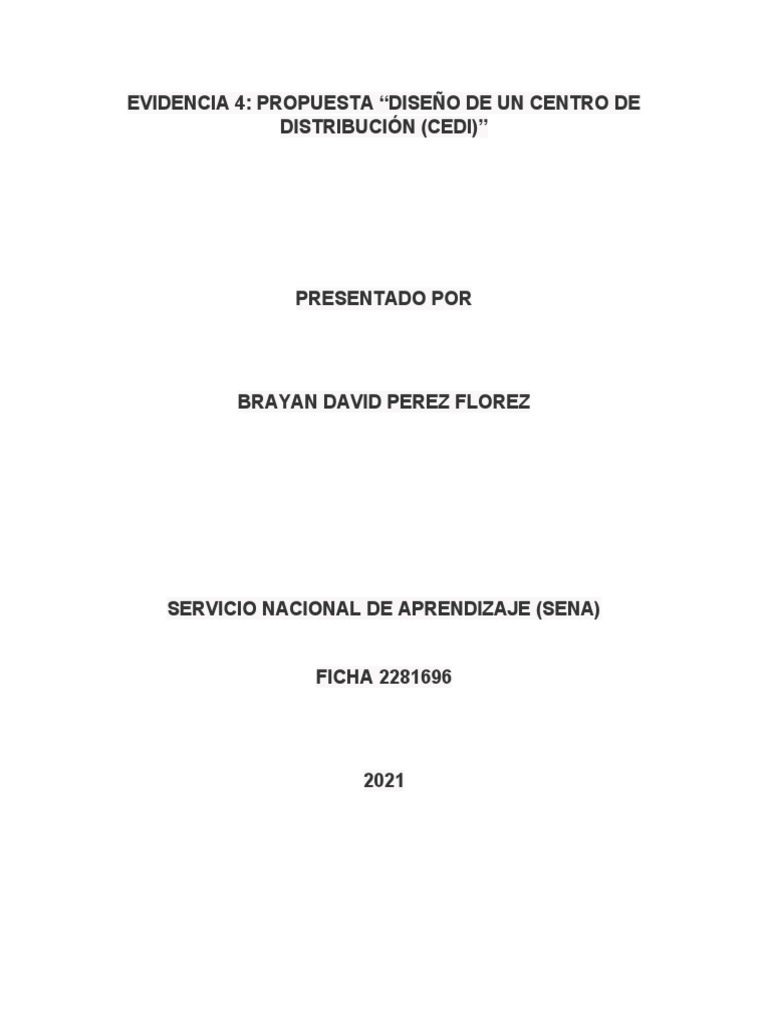 Propuesta de Diseño de Un Cedis | PDF | Logística | Insectos