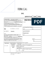 FORM. C.A.I.: Space For Court Fees Stamp