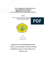 Perumusan Kebijakan Perlindungan Lahan Pertanian Pangan Berkelanjutan (LP2B)