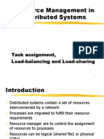 Resource Management in Distributed Systems: Task Assignment, Load-Balancing and Load-Sharing