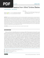 Acoustic Emissions From Wind Turbine Blades