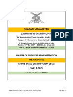 MBA (General) CBCS Syllabus