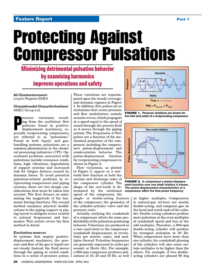 Pulsation Control in Reciprocating Compressors | PDF | Frequency ...
