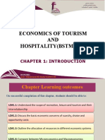 Economics of Tourism AND Hospitality (Bstm2001) : Chapter 1: Introduction