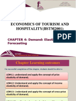 Economics of Tourism and Hospitality (Bstm2001) : CHAPTER 4: Demand: Elasticity and Forecasting