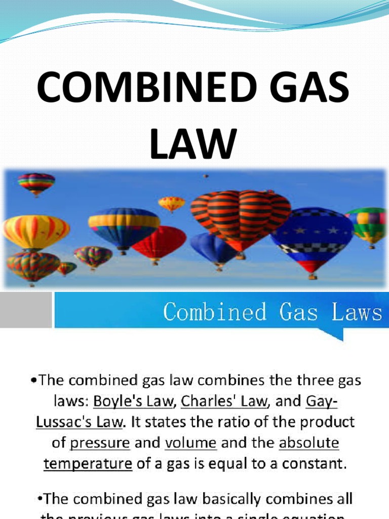 Combined Gas Law PDF
