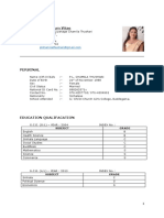 Curriculum Vitae: Subject Grade