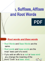 Suffixes, Affixes & Prefixes