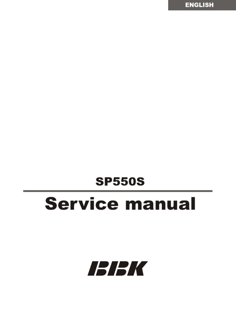 SP550S Amplifier Service Manual | PDF | Amplifier | Loudspeaker