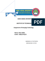 Addis Ababa University: Submitted To: MR