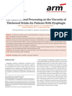 The Effect of Oral Processing On The Viscosity of Thickened Drinks For Patients With Dysphagia