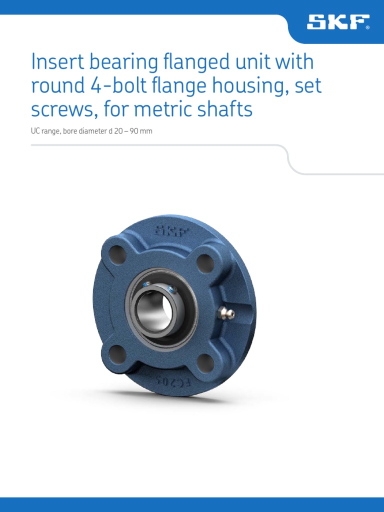 Insert Bearing Flanged Unit With Round 4Bolt Flange Housing, Set