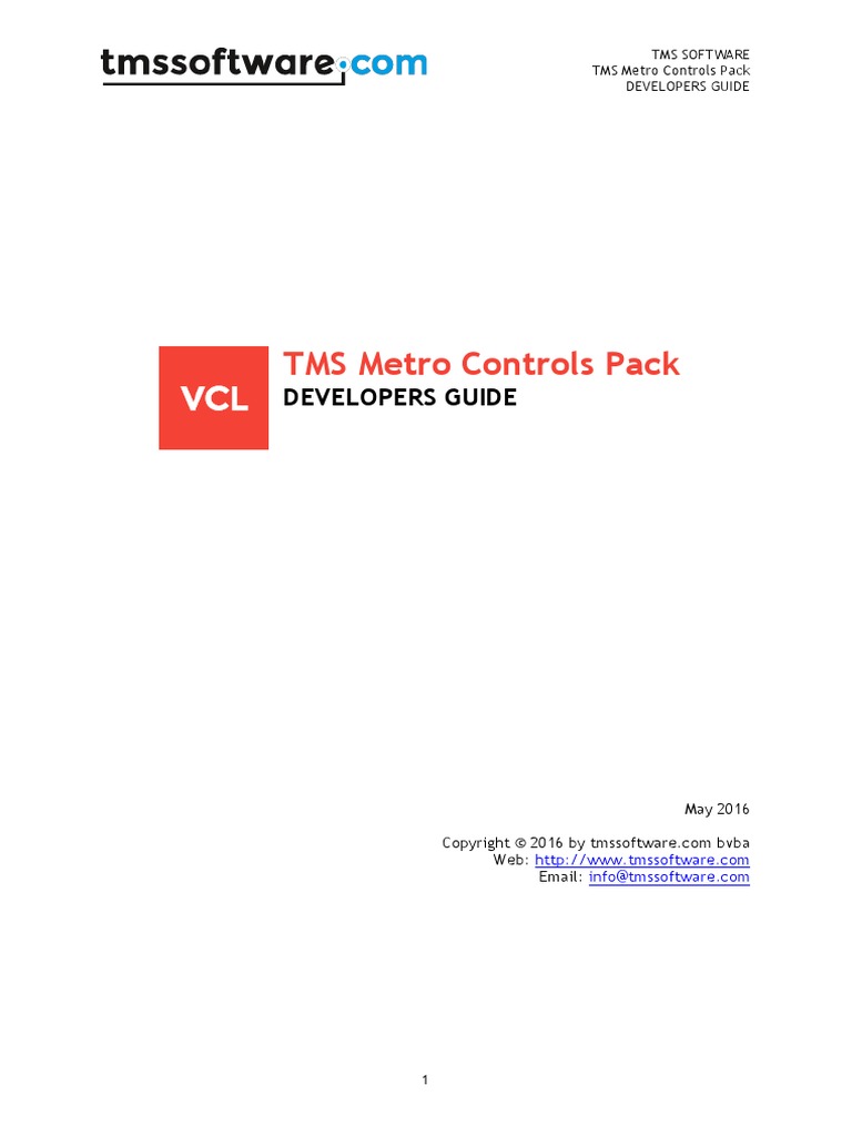 TMS Metro Controls Pack | PDF | Icon (Computing) | Dialog Box