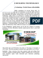 Alternative Building Technology: Prefab Homes Affordability and Durability