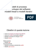 Modelli Di Processo Per Lo Sviluppo Del Software: Modelli Lineari e Modelli Iterativi