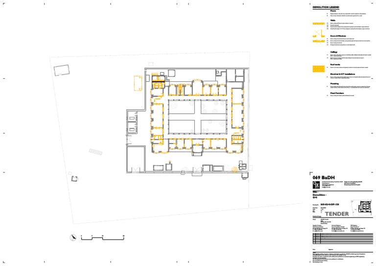 Demolition Plan for Bacaadweyn Hospital | PDF | Wall | Building Engineering