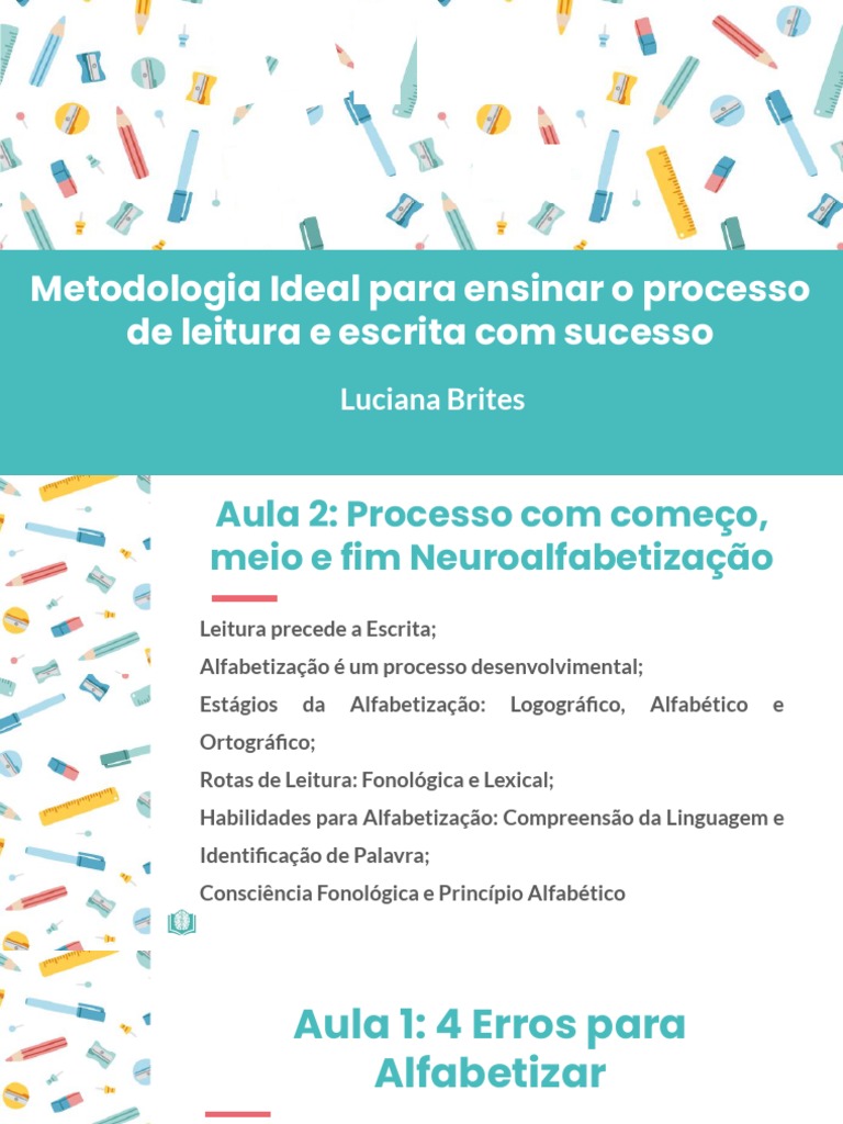 Metodologia Eficaz para Ensinar Leitura e Escrita: Uma Abordagem ...