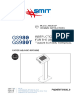 Manuale Terminale GS980 - PQO870731020 - 0 - Inglese