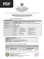 Department of Education: Program and Activity Evaluation