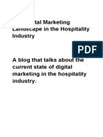 The Digital Marketing Landscape in The Hospitality Industry