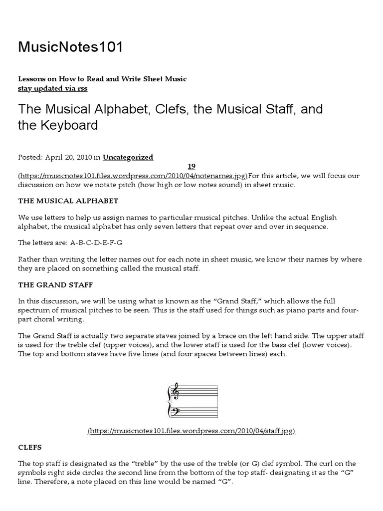 An Introduction to the Fundamentals of Reading Sheet Music The Musical